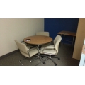 Herman Miller 42 in. Round Woodgrain Meeting Table